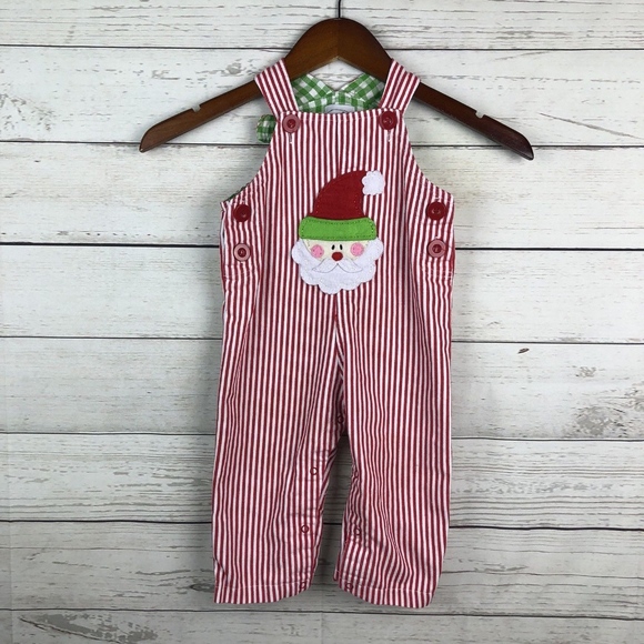baby boy christmas overalls